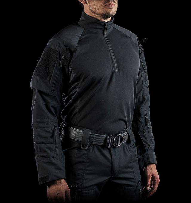 Black hot sale tactical shirt